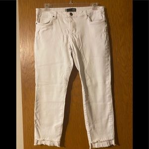 KUT Reese frayed hem jeans 12